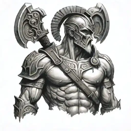 ares god of war tattoo design idea