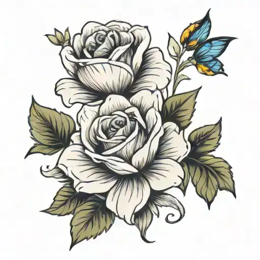 January March April may June birth flower tattoo design idea