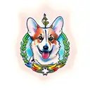 corgi  tattoo design idea