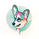 corgi  tattoo design idea
