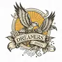 a couples tattoo that reflects this quote in image: dreamers need realist so they dont fly to close to the sun. z tattoo design idea