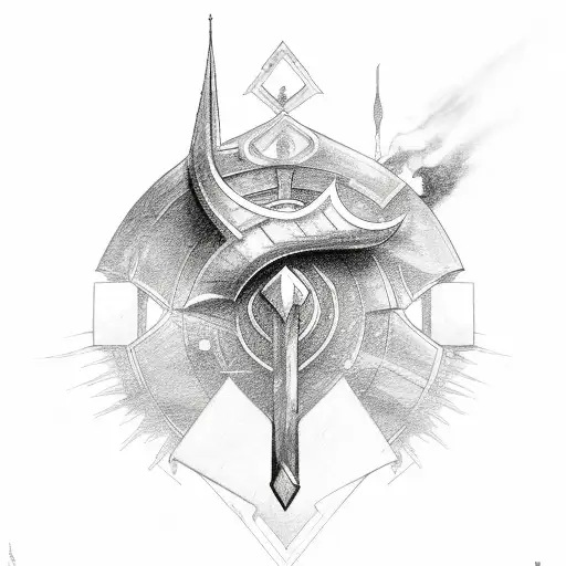 storm breaker and Mjölnir tattoo design idea
