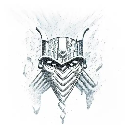thors storm breaker and Mjölnir tattoo design idea