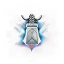 thors storm breaker and Mjölnir tattoo design idea