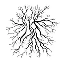 tree roots farm map oregon tattoo design idea