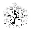 tree roots farm map oregon tattoo design idea