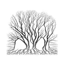 tree roots farm map oregon tattoo design idea