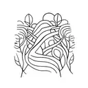tree roots farmer tattoo design idea