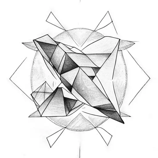 Triangle tattoo design idea