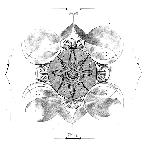 celestial shoulder representing 5 nephews and three nieces tattoo design idea