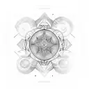 celestial shoulder representing 5 nephews and three nieces tattoo design idea