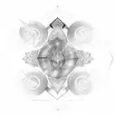 celestial shoulder representing 5 nephews and three nieces tattoo design idea