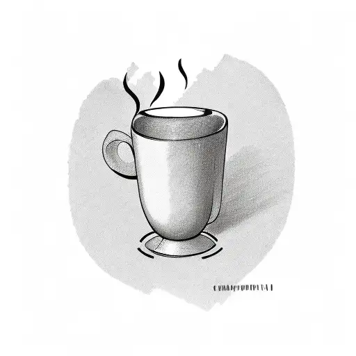espresso coffee cup tattoo design idea