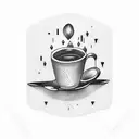 espresso coffee cup tattoo design idea