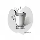 espresso coffee cup tattoo design idea