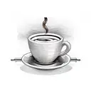 espresso coffee cup tattoo design idea