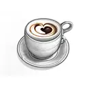 espresso coffee cup tattoo design idea