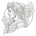 Apollo greek god tattoo design idea
