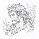 Apollo greek god tattoo design idea