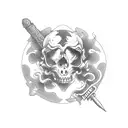 hunter thompson gonzo dagger tattoo design idea