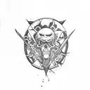 hunter thompson gonzo dagger tattoo design idea