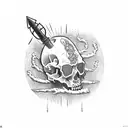 hunter thompson gonzo dagger tattoo design idea