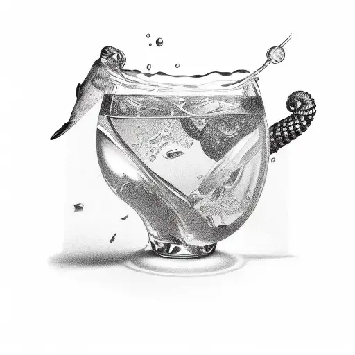 alcohol tattoo design idea