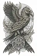 harry potter phoenix tattoo design idea