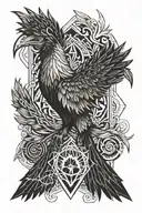 harry potter phoenix tattoo design idea