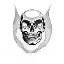 drama masks smiling skull frowning pumpkin tattoo design idea