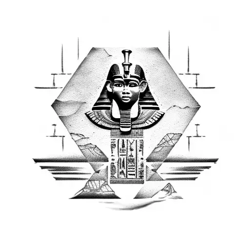 A tattoo of a movie reel morphing into an ancient Egyptian hieroglyph tattoo design idea