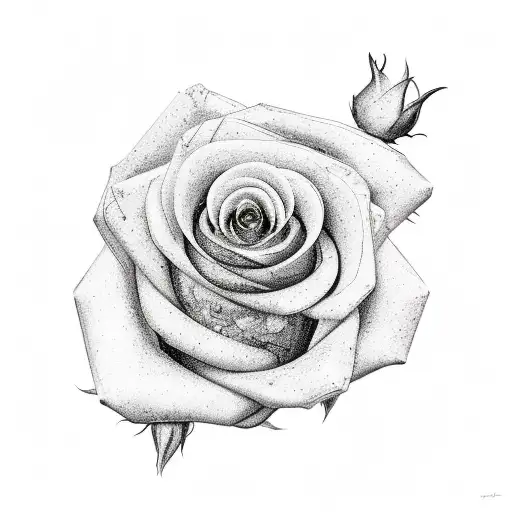 jigsaw puzzle of a rose tattoo design idea