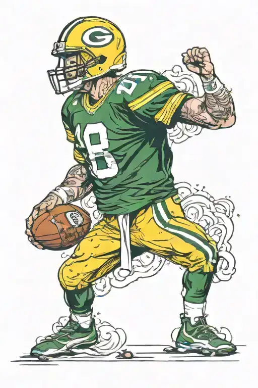 past green bay packers qbs and lambeau feild large right shoulder tattoo design idea