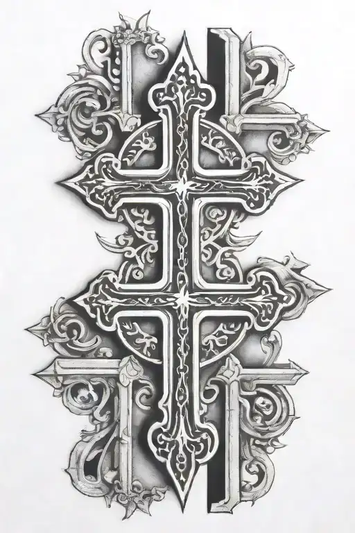 simple christian cross designs