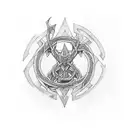 thor fight agains jormungand celtic tattoo design idea