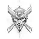 thor fight agains jormungand celtic tattoo design idea