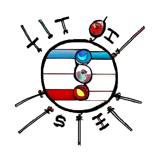 a line of life with good and bad sides. But in the middle is the balance tattoo design idea