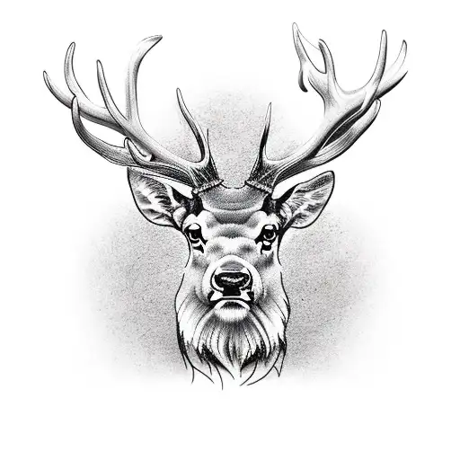 stag tattoo design idea