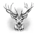 stag tattoo design idea