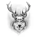 stag tattoo design idea