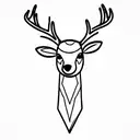 cute deer Cartoon  tattoo design idea
