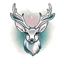 cute deer Cartoon  tattoo design idea