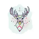 cute deer Cartoon  tattoo design idea