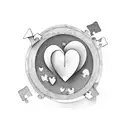 A heart-shaped puzzle piece symbolizing love and friendship tattoo design idea