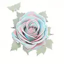 grapes roses vineyard tattoo design idea