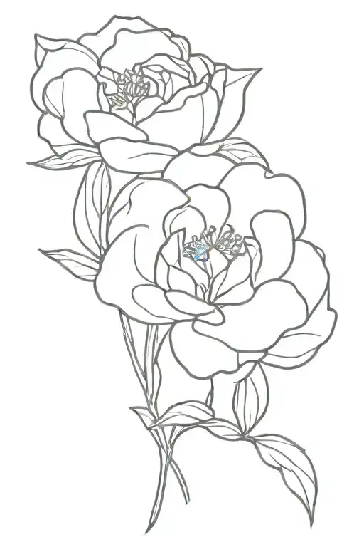 February March May August September October birth flower bouquet  tattoo design idea