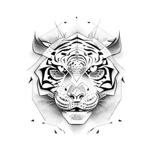 Dragon with tiger tattoo design idea