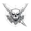 Harley Davidson with Barcelona tattoo design idea