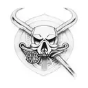 Harley Davidson with Barcelona tattoo design idea