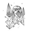 nordic wayfinder runic compas  tattoo design idea